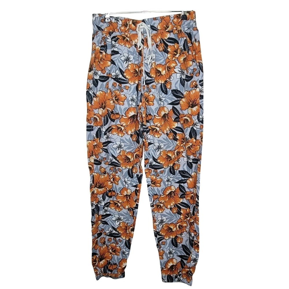 Urban Outfitters Aloha Floral Printed Jogger Pants Womens S Pull On Beachy